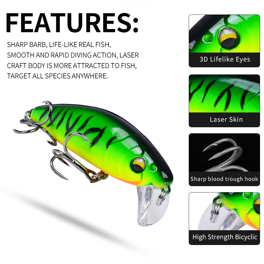 Proberos 1/6PCS 하드 낚시 미끼 미끼 미노 - Fishing Lure Crankbait 리뷰 및 가격