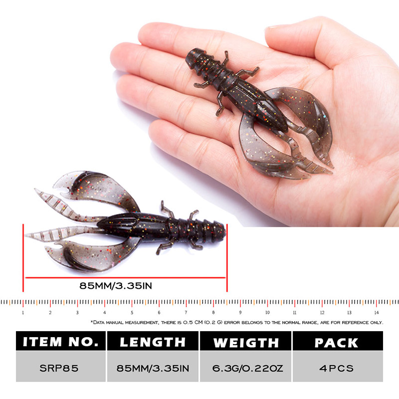 4/8개입 80mm/6.5g 소프트 실리콘 새우 모양  - Fishing Lure Crankbait 리뷰 및 가격